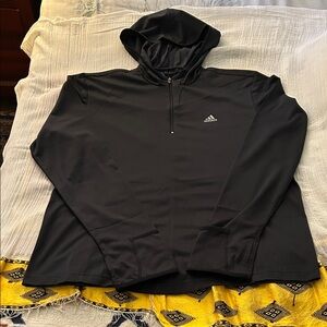 adidas Black Half-Zip Hooded Training Top